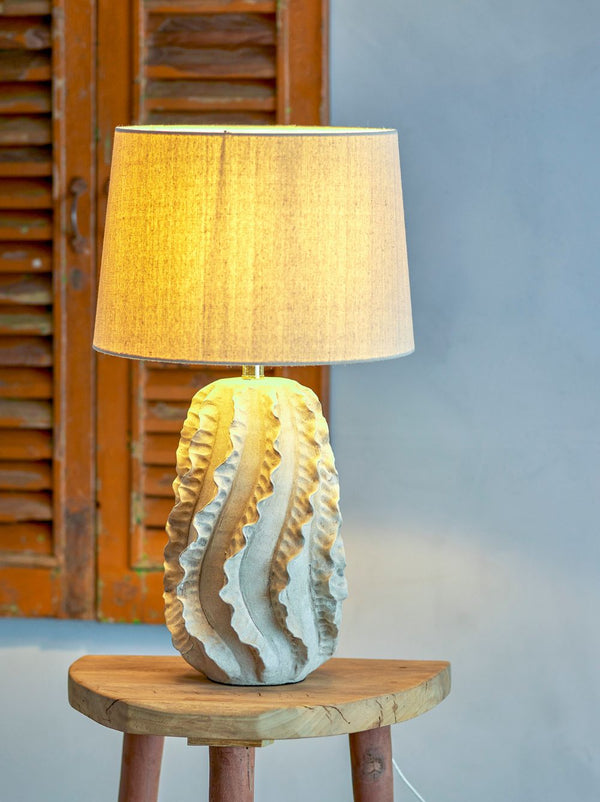 Ceramic lamp in beige