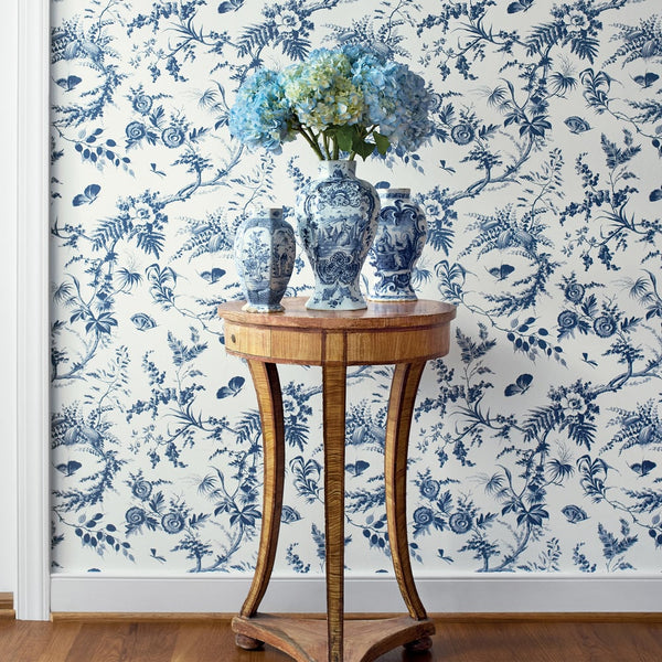 Papel de parede floral Thibaut