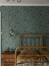 Papel de parede com flores em tons de beje borastapeter