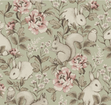 Papel de parede com padrão de coelhos borastapeter