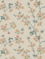 Papel de parede com flores em tons de beje borastapeter