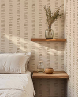 Papel de Parede Pegadas Lineares, Tres Tintas