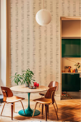 Papel de Parede Pegadas Lineares, Tres Tintas