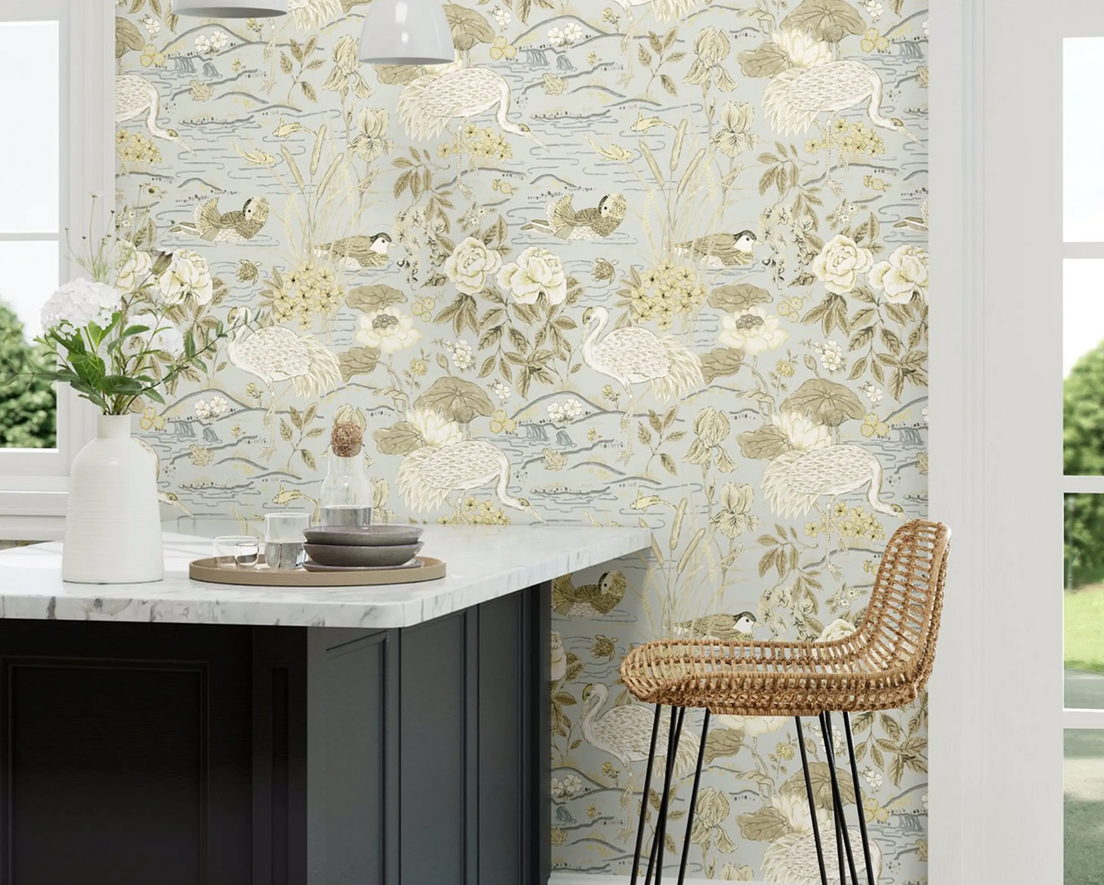 Papel de Parede Crane & Frog, Sanderson