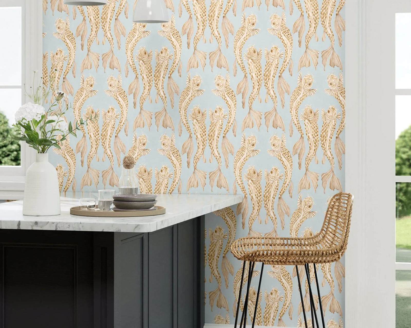 Papel de Parede Voyaging Koi, Sanderson