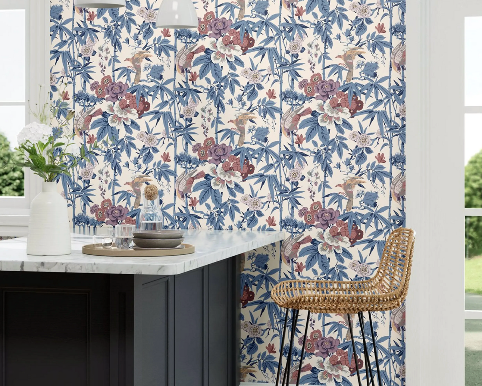 Papel de Parede Bamboo & Birds, Sanderson