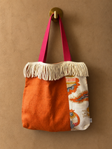 Tote bag em tons de laranja