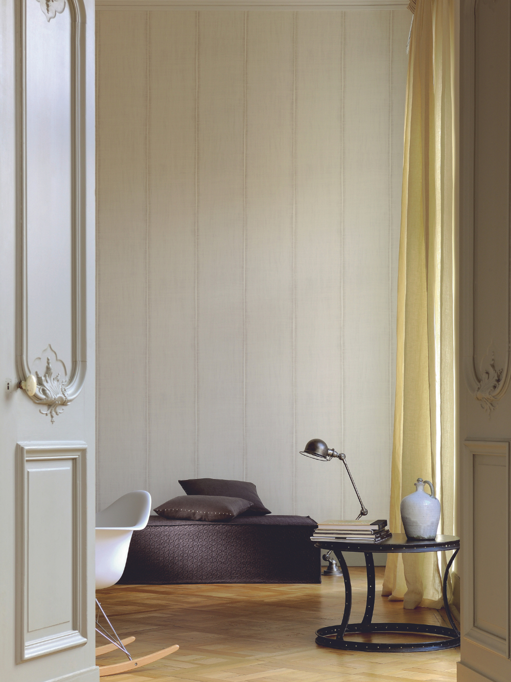 Papel de Parede Elitis Nomades em tom de cinza Élitis