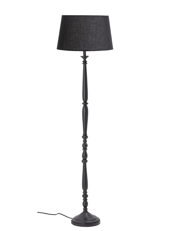 Wooden floor lamp in shades of black