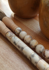 Decorative brush with red stones