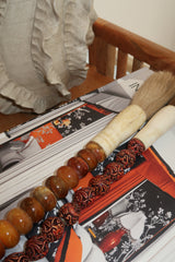 Pincel Decorativo marmoreado em tons terra