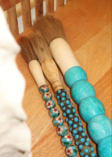 Pincel Decorativo Turquesa Tibetana