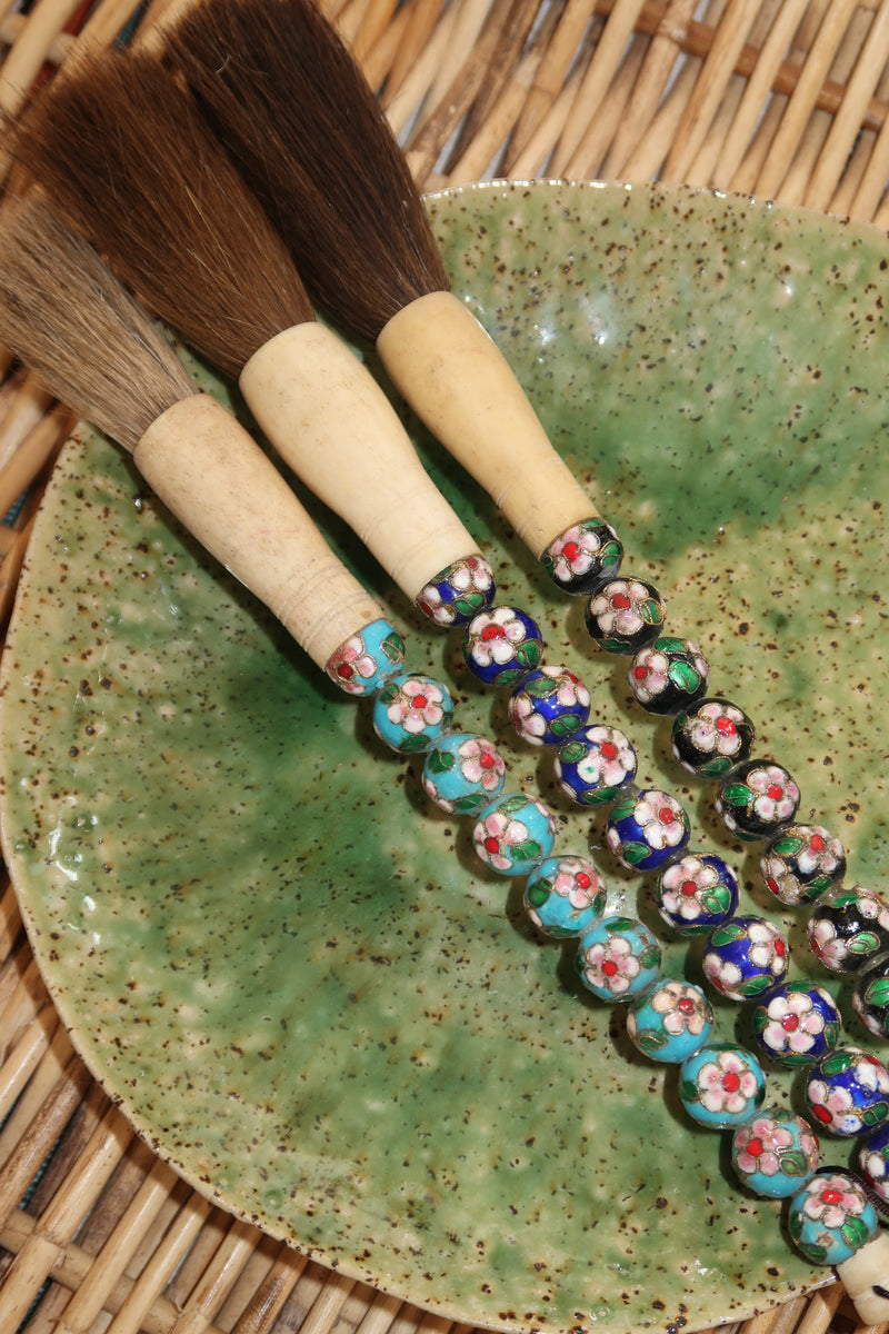 Pincel Decorativo Flores de Cloisonné