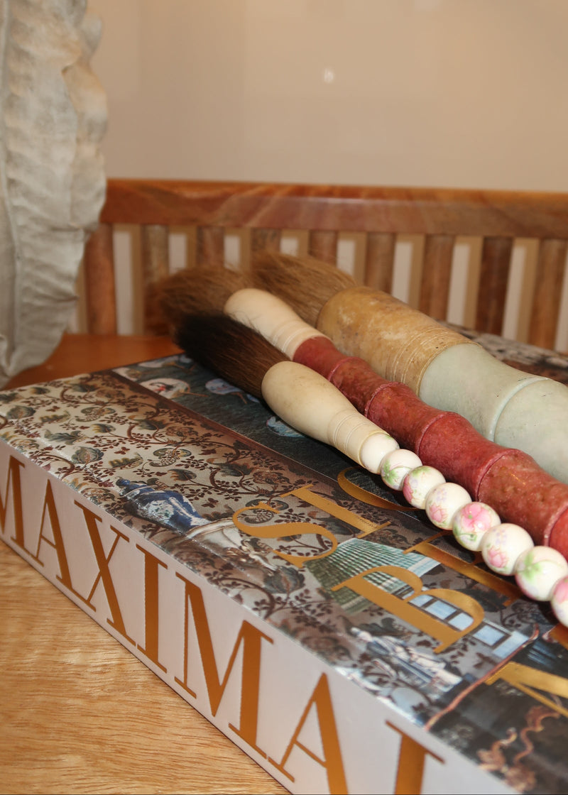 Pincel Decorativo Floral Rosa