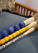 Pincel Decorativo Floral em tons de Azul e Lilás