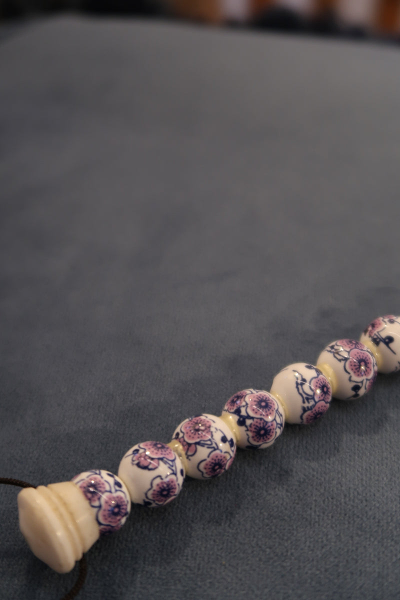 Pincel Decorativo Floral em tons de Azul e Lilás