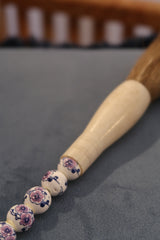 Pincel Decorativo Floral em tons de Azul e Lilás