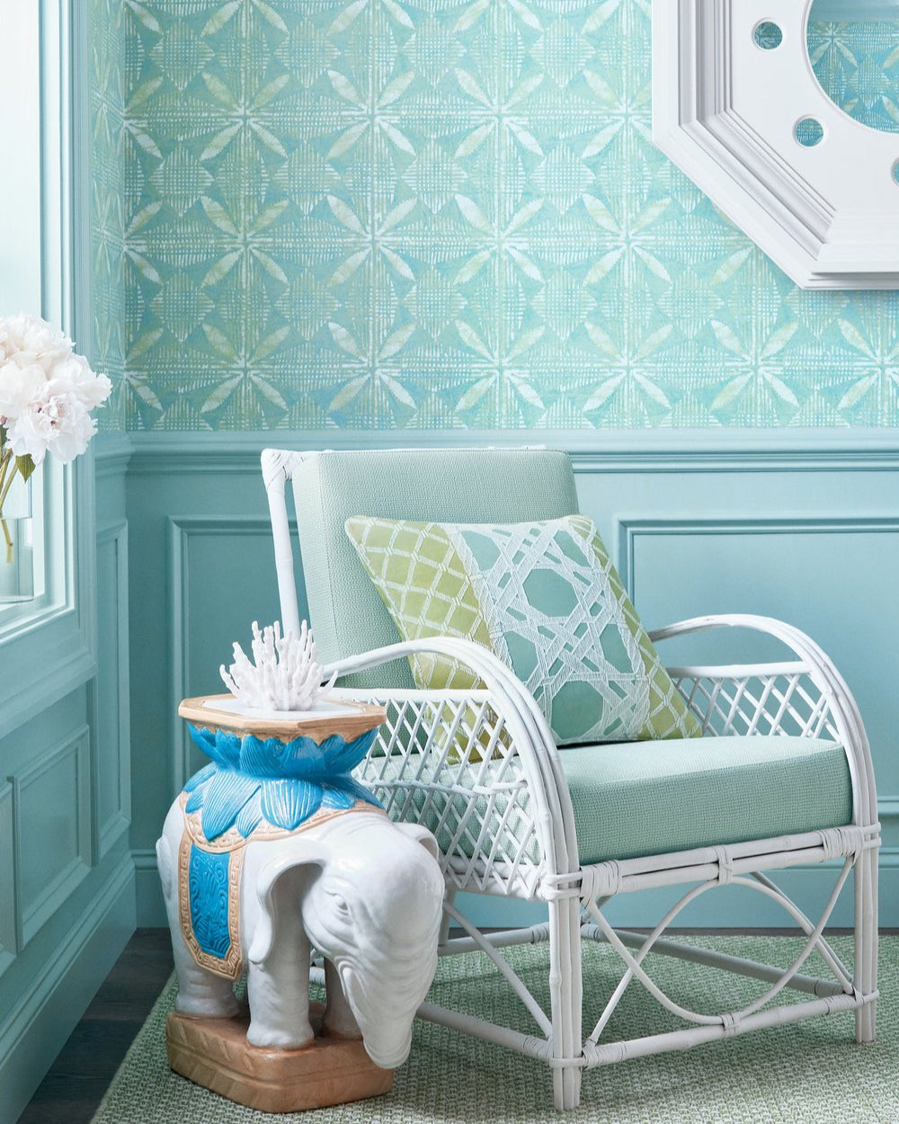 Papel de parede TORTUGA BATIK thibaut