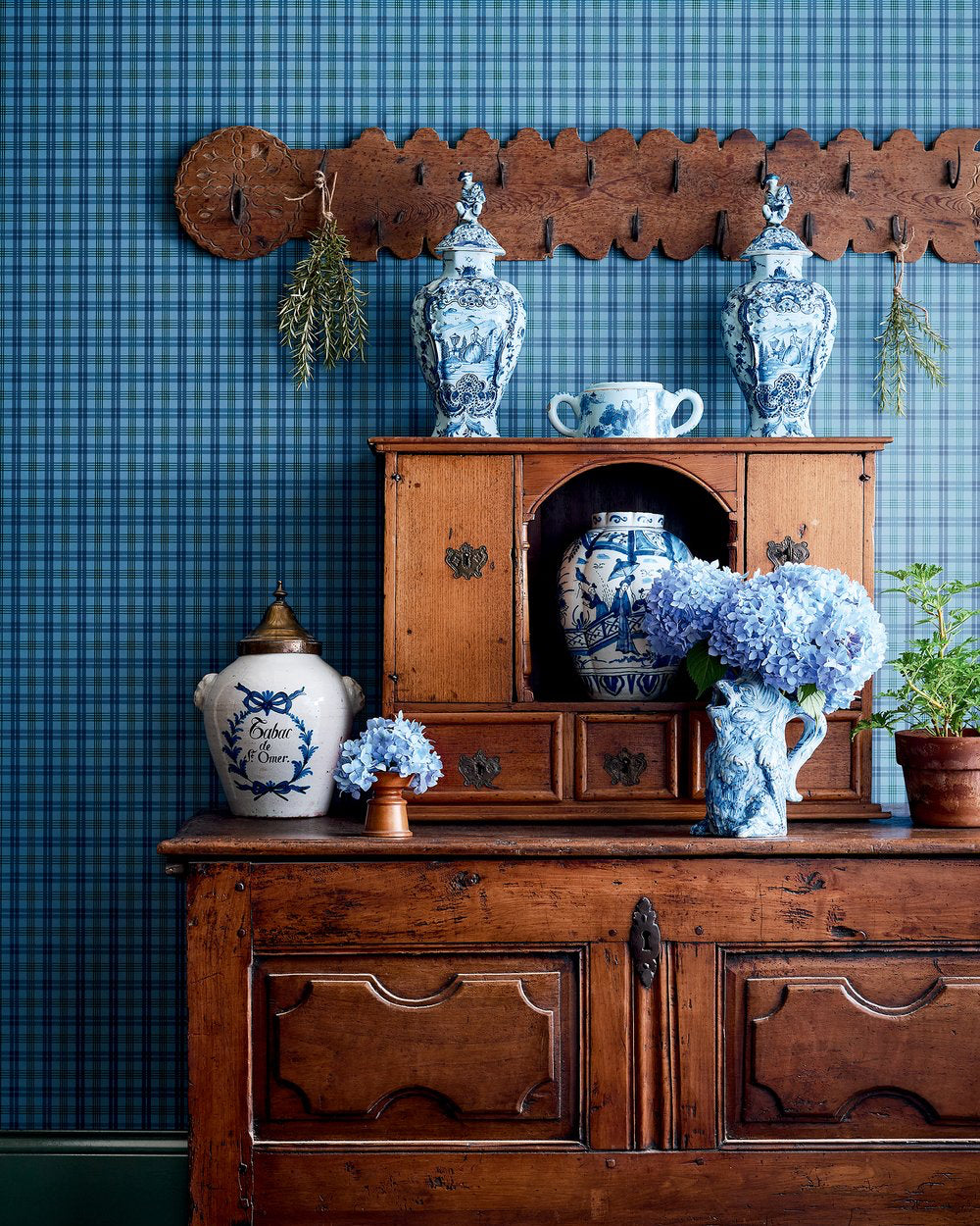 Papel de parede  HUNTLEY PLAID Thibaut