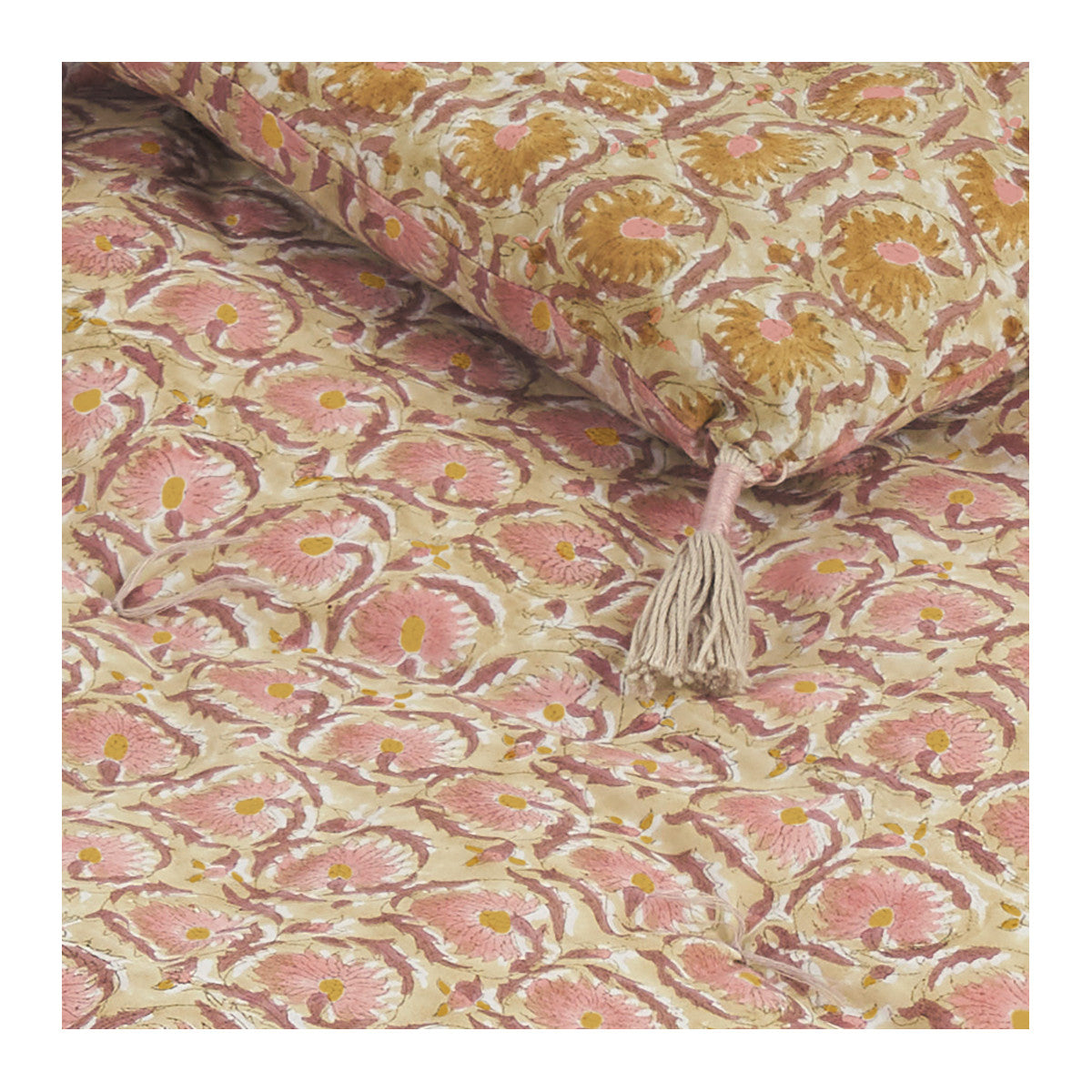 Tapa-Pés Floral em algodão – Home For You Design