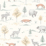 Papel de parede com padrão de floresta