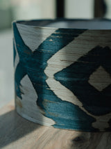 Abajur padrão Ikat azul